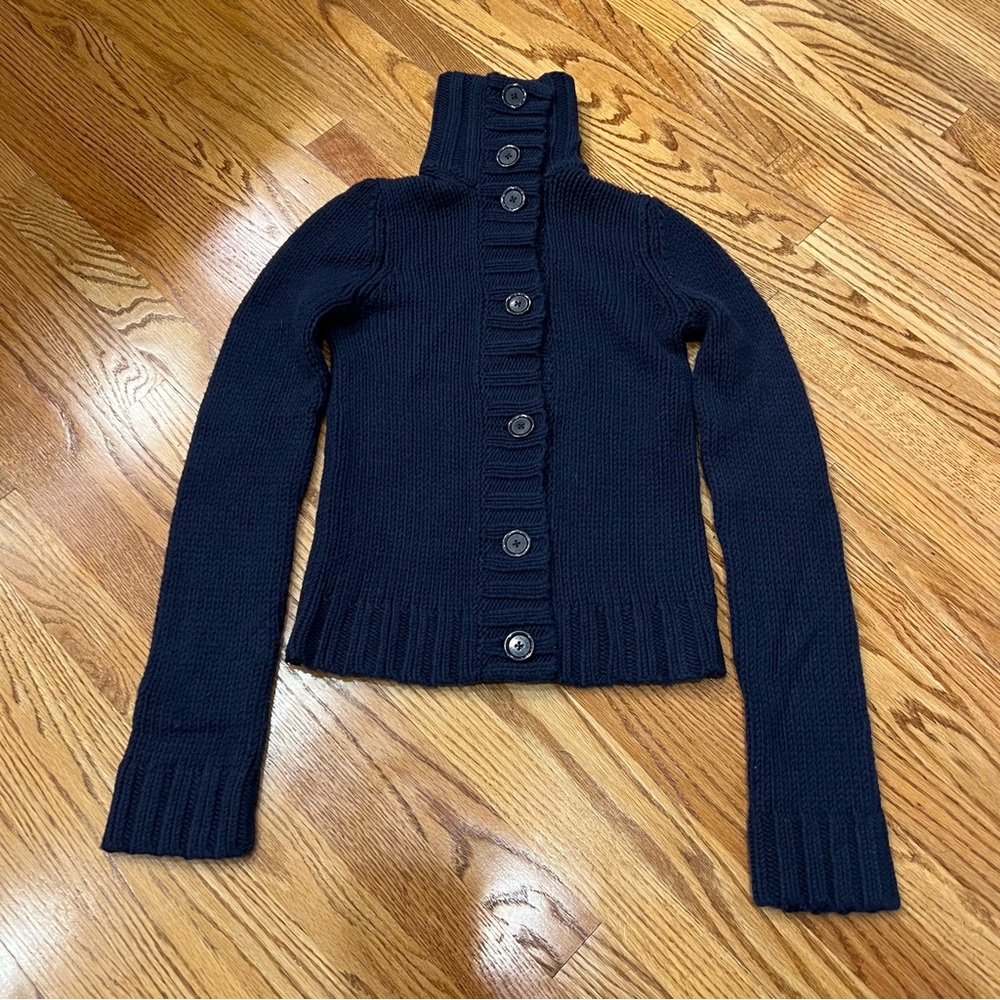 Vintage Y2K Hollister Cardigan Sweater Navy Blue Elena Gilbert Bella Swan